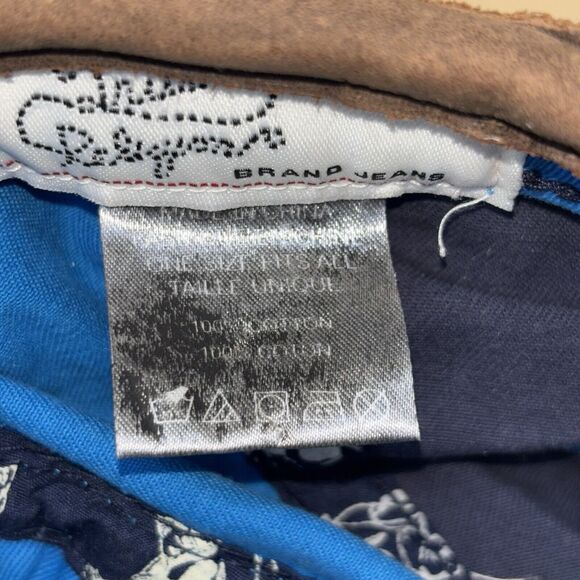 True Religion Men’s Distressed Trucker Cap All Sz Blue Denim Embroidered Vintage - Picture 10 of 10